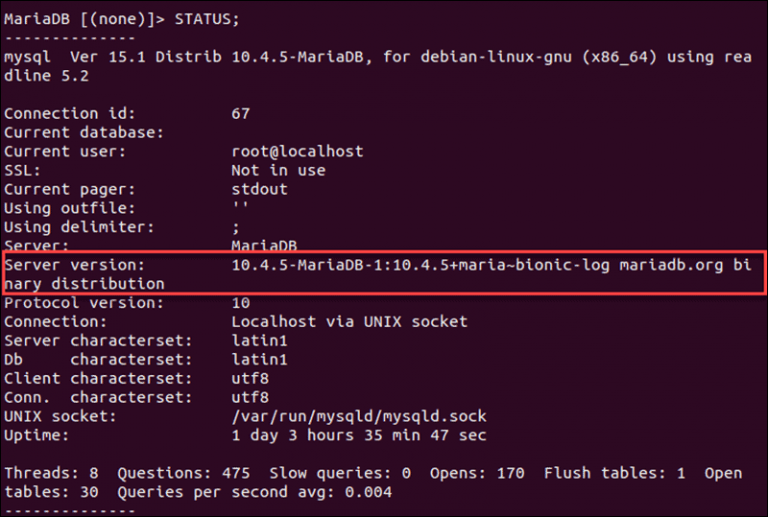 Check If Mysql Server Is Running Linux